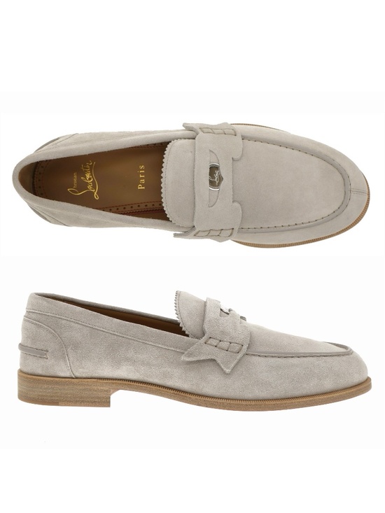 Christian Louboutin Other - Christian Louboutin Penny Loafer Grey Suede Leather Size 12 US New